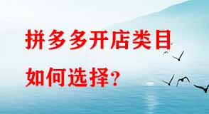 拼多多開店類目如何選擇