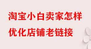 淘寶小白賣家怎樣優化店鋪老鏈接