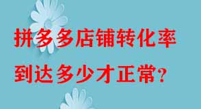 拼多多店鋪轉化率到達多少才正常